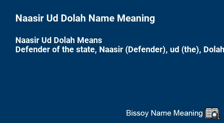 Naasir Ud Dolah Name Meaning